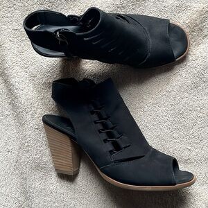 Paul Green Black Peep Toe Heels